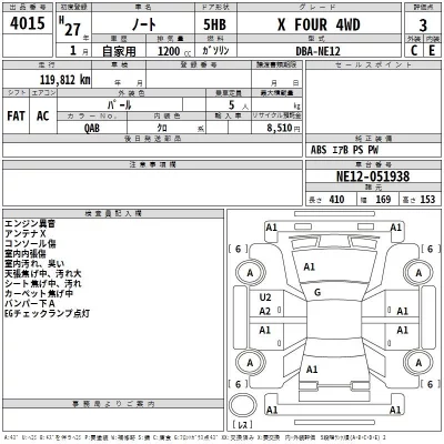 Nissan NOTE  с аукциона в Японии
