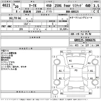Toyota MARK X лот № 4021 оценка 3.5  с аукциона в Японии 2