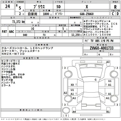 Toyota Prius  с аукциона в Японии