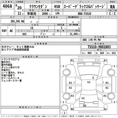 Toyota CROWN  с аукциона в Японии