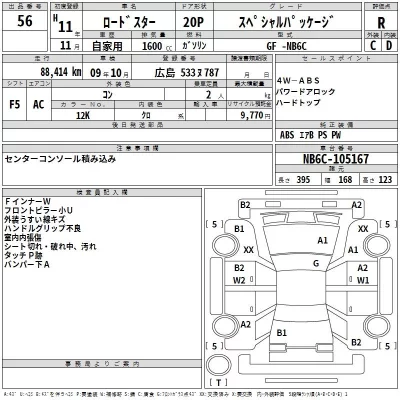 Mazda ROADSTER  с аукциона в Японии