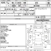 Volkswagen GOLF лот № 4145 оценка RA  с аукциона в Японии 2