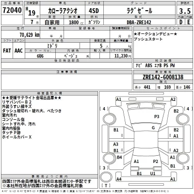 Toyota COROLLA AXIO  с аукциона в Японии