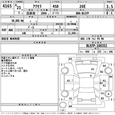 Mazda AXELA  с аукциона в Японии