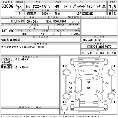 Toyota REGIUS ACE VAN  с аукциона в Японии