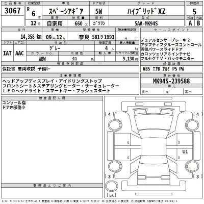 Suzuki SPACIA GEAR  с аукциона в Японии
