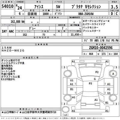 Toyota ISIS  с аукциона в Японии