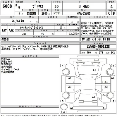 Toyota Prius  с аукциона в Японии
