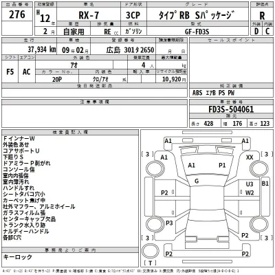 Mazda RX-7  с аукциона в Японии