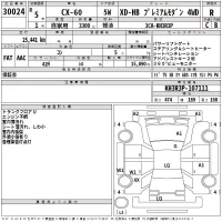 Mazda CX-60 лот № 30024 оценка R  с аукциона в Японии 2