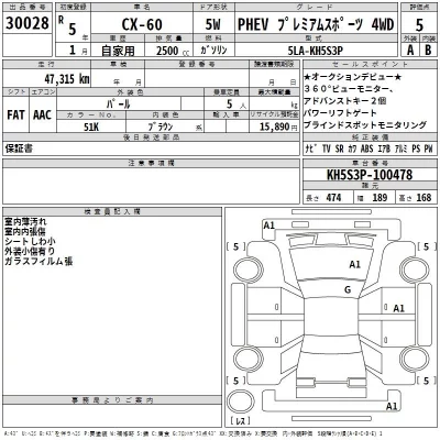 Mazda CX-60  с аукциона в Японии