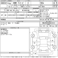BMW 7-Series лот № 38032 оценка 4.5  с аукциона в Японии 11