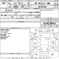 Toyota LAND CRUISER лот № 343 оценка 3.5  с аукциона в Японии 2