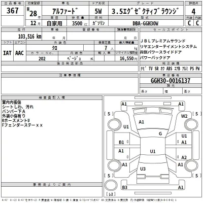Toyota ALPHARD  с аукциона в Японии