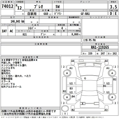 Subaru PLEO  с аукциона в Японии