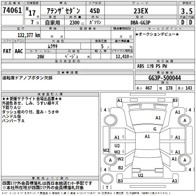 Mazda ATENZA SEDAN  с аукциона в Японии