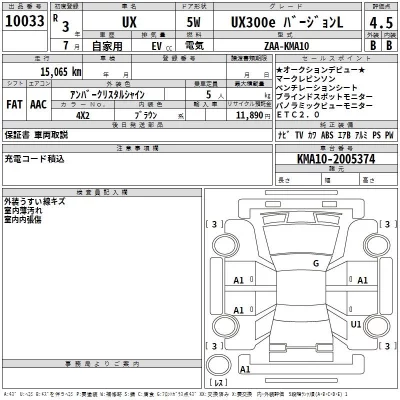 Lexus UX  с аукциона в Японии