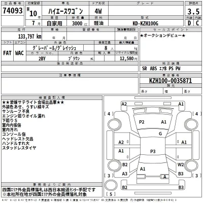Toyota HIACE  с аукциона в Японии