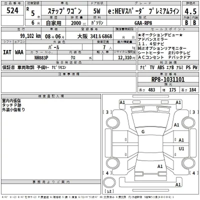 Honda STEP WAGON  с аукциона в Японии