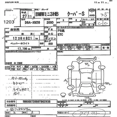 BMW MINI  с аукциона в Японии