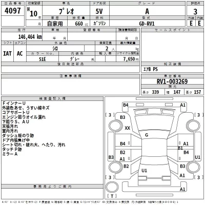 Subaru PLEO  с аукциона в Японии