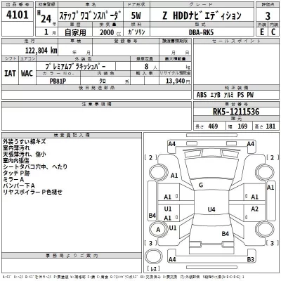 Honda STEP WAGON  с аукциона в Японии