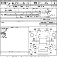Volkswagen GOLF TOURAN лот № 5024 оценка 3  с аукциона в Японии 2