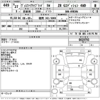 Toyota VELLFIRE лот № 449 оценка R  с аукциона в Японии 2