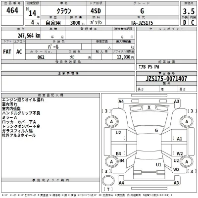 Toyota CROWN  с аукциона в Японии