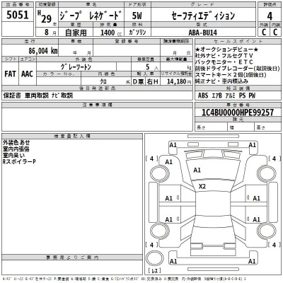 Chrysler JEEP RENEGADE  с аукциона в Японии
