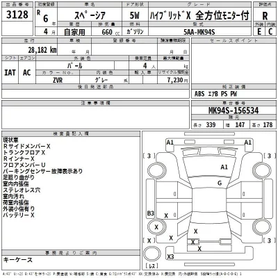 Suzuki SPACIA  с аукциона в Японии