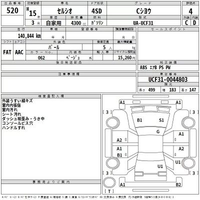Toyota CELSIOR  с аукциона в Японии