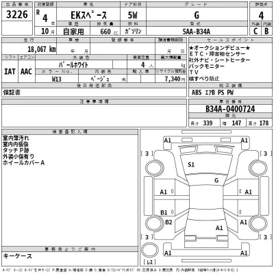 Mitsubishi EK SPACE  с аукциона в Японии
