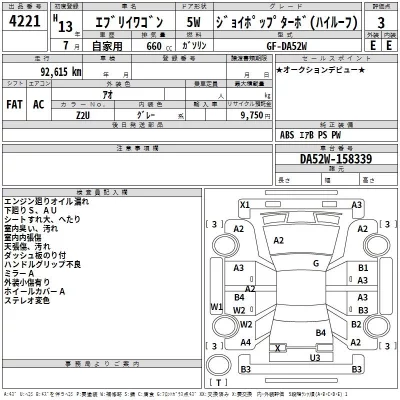 Suzuki EVERY WAGON  с аукциона в Японии
