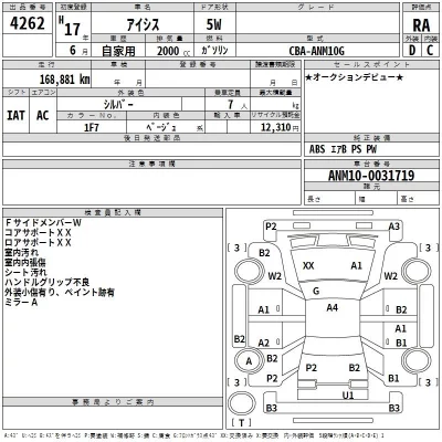 Toyota ISIS  с аукциона в Японии