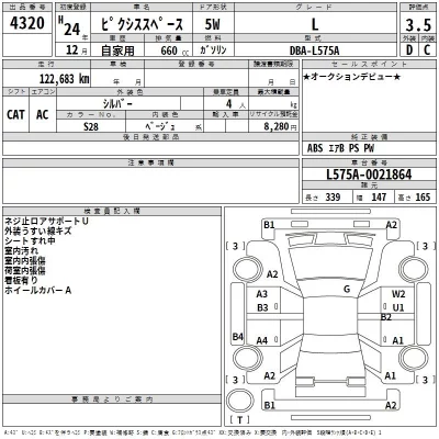 Toyota PIXIS SPACE  с аукциона в Японии