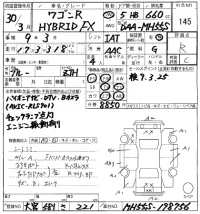 Suzuki WAGON R лот № 145 оценка R  с аукциона в Японии 8