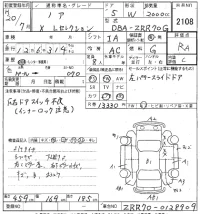 Toyota NOAH лот № 2108 оценка RA  с аукциона в Японии 8
