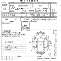 Volkswagen GOLF лот № 90190 оценка 3.5  с аукциона в Японии 10