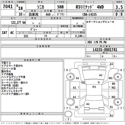 Daihatsu SONICA  с аукциона в Японии