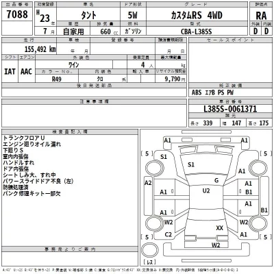Daihatsu TANTO  с аукциона в Японии