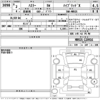 Suzuki HUSTLER лот № 3098 оценка 4.5  с аукциона в Японии 2