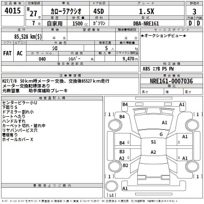 Toyota COROLLA AXIO  с аукциона в Японии