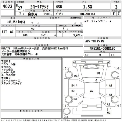 Toyota COROLLA AXIO  с аукциона в Японии