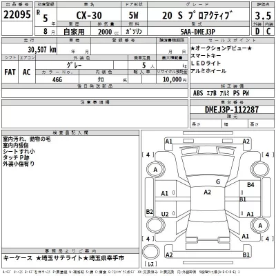 Mazda CX-30  с аукциона в Японии