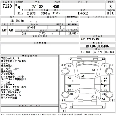 Toyota AVALON  с аукциона в Японии