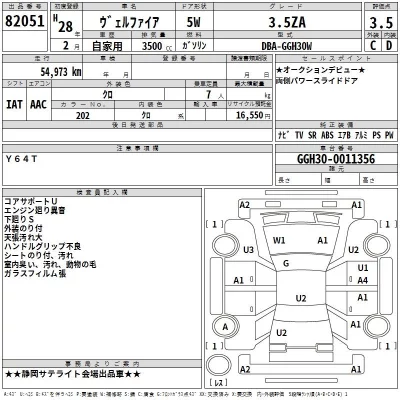 Toyota VELLFIRE  с аукциона в Японии
