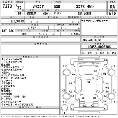 Daihatsu MIRA  с аукциона в Японии