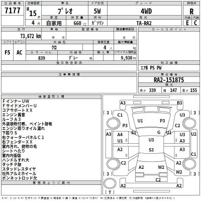 Subaru PLEO  с аукциона в Японии