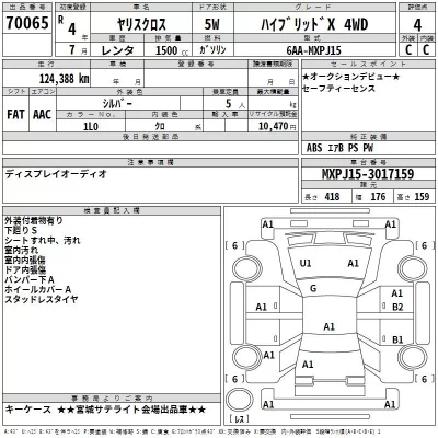 Toyota YARIS CROSS  с аукциона в Японии
